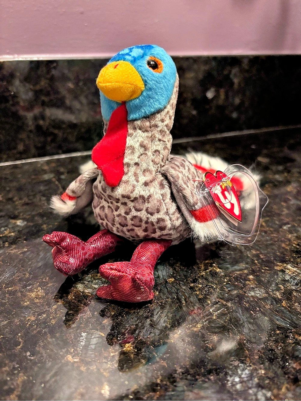 TY  Lurkey The Turkey Plush has Protector Tag June 13 2000. NWT